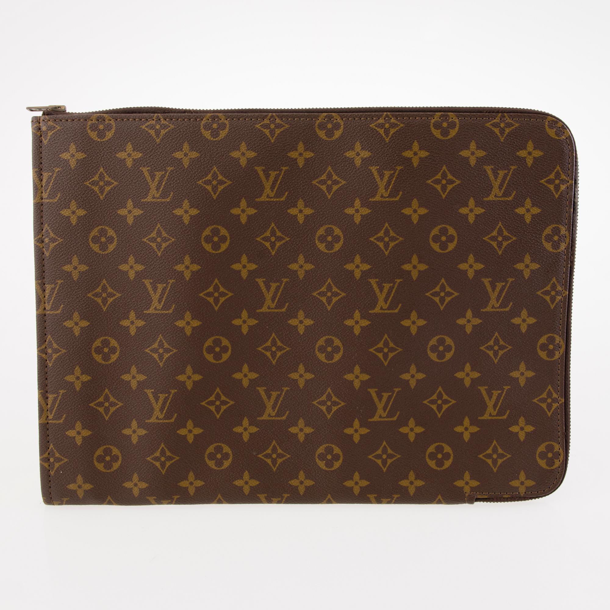 LOUIS VUITTON, "Port Documents Voyage" Portfölj samt Document Holder.