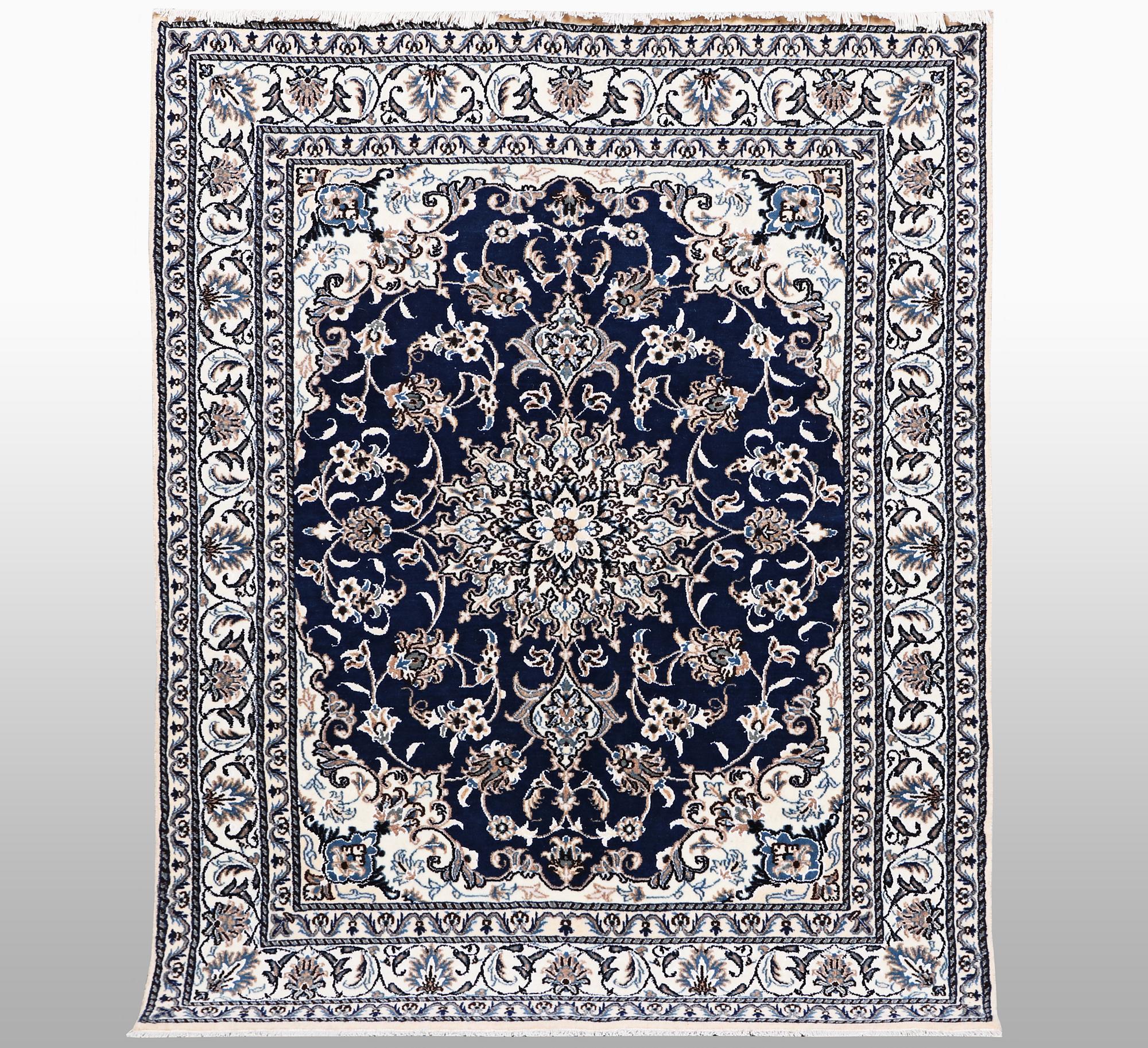 A carpet, Nain, part silk, ca 202 x 148 cm.