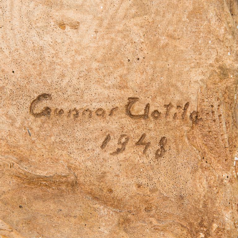Gunnar Uotila, a relief, stoneware, signed and dated 1948.