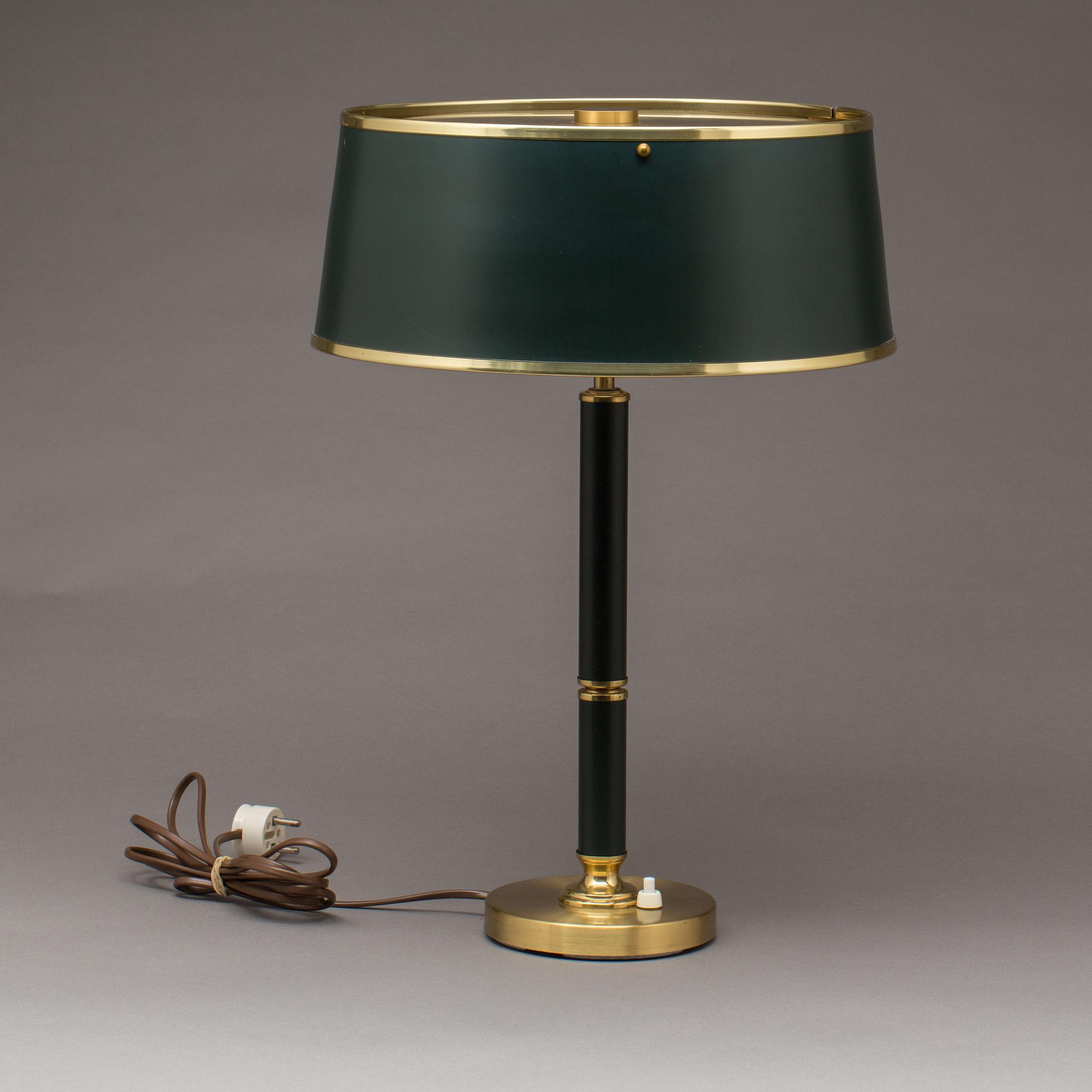 BORDSLAMPA, mässing, Boréns AB, Borås, 1900-talets mitt.