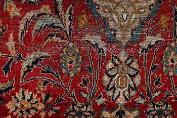 A silk Kashmir rug, c. 176 x 121 cm.