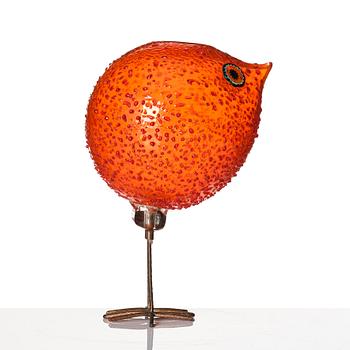 Alessandro Pianon, 'Pulcino', a glass sculpture of a bird, Vistosi, Murano, Italy 1960s.