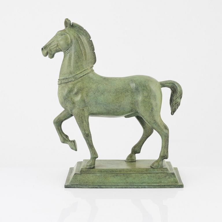 A patinated bronze sculpture after the Horses of Saint Mark.