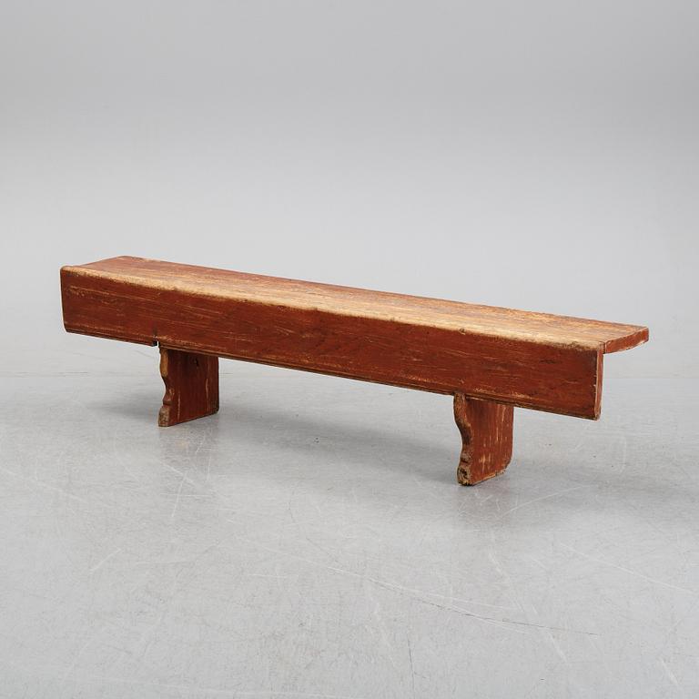 A painted bench, 19th/20th Century.