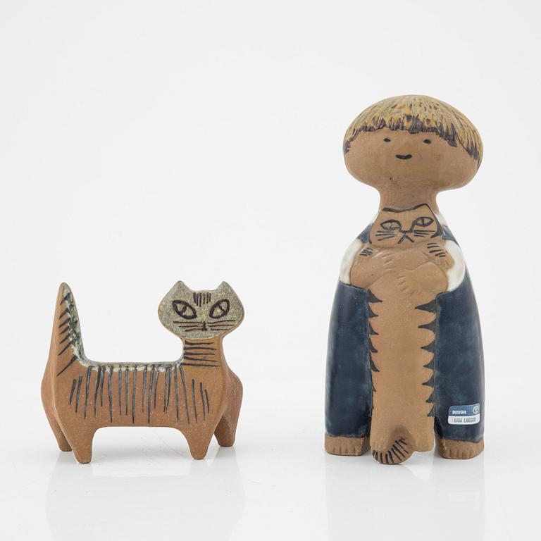 Lisa Larson, a set of two stoneware figurines from Gustavsberg.