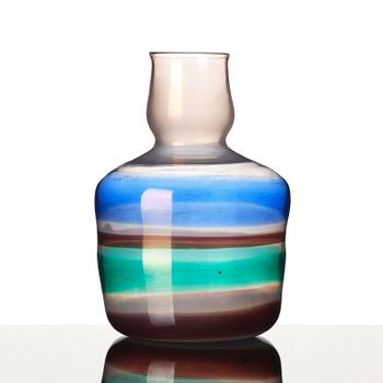 Carlo Scarpa, a rare "A fili e a fasce" glass vase, model no. 4561, Venini, Murano, Italy, ca 1942.