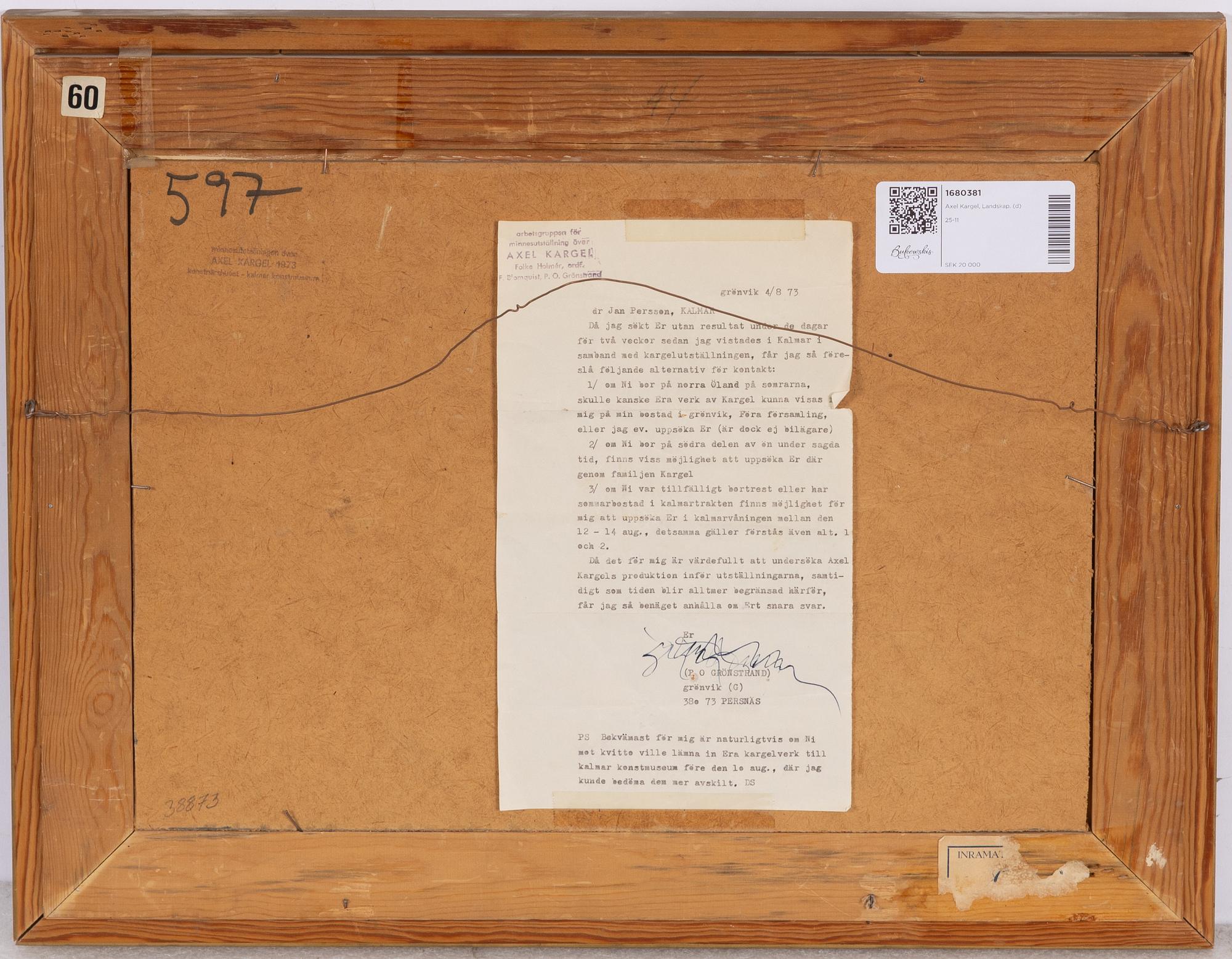 Axel Kargel, Landscape.