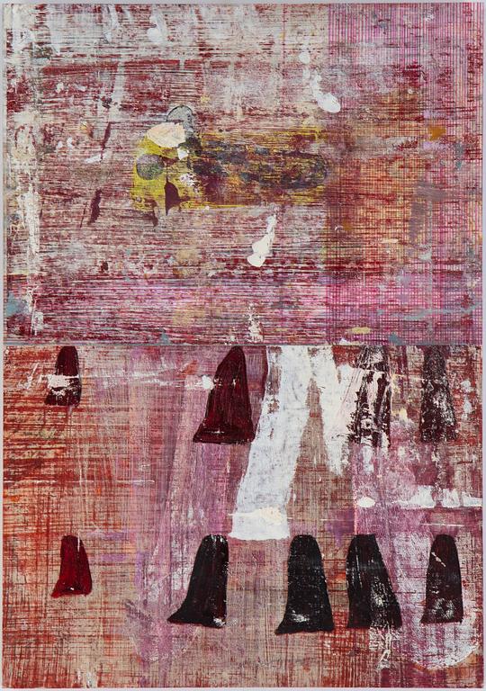 Anders Widoff, olja och tusch på ritfilm monterat på akrylglas, signerad och daterad 2004-2005.