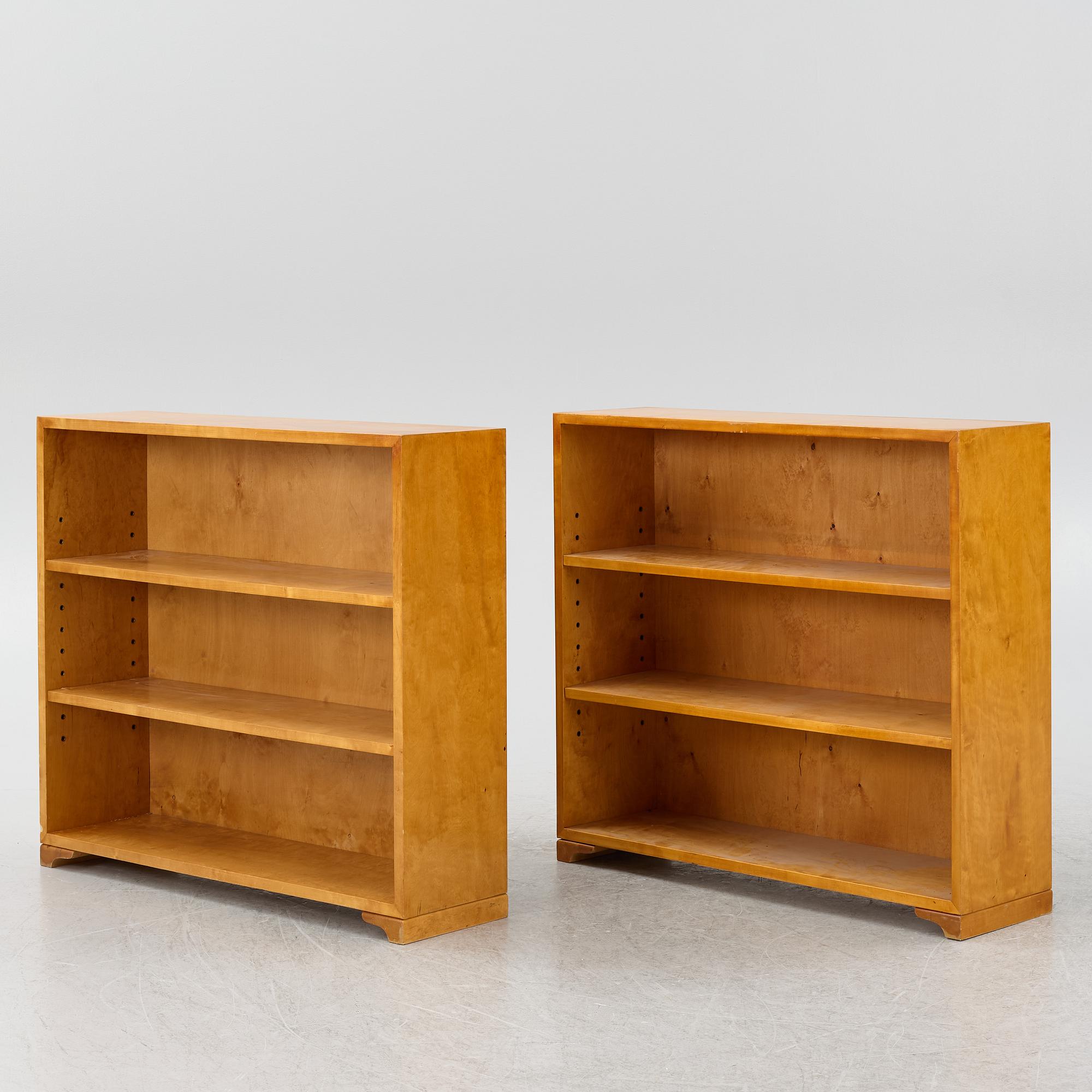 Bookcases, a pair, functionalist, 1930s.