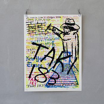 TAKI 183, screen print, signed and numbered 103/183.