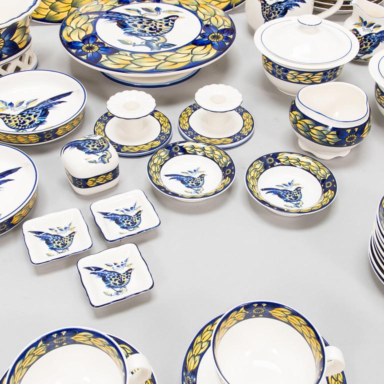 CHRISTIAN JOACHIM, A 92 parts set of  'Blue Pheasant' from Royal Copenhagen, late 20th century.
