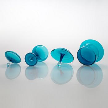 Nanny Still, lasiston osia, 12 kpl, "Harlekiini", Riihimäen Lasi Oy.