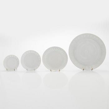 Friedl Holzer-Kjellberg, A 45-piece porcelain coffee service, signed under glaze F.H.Kj Arabia Finland.