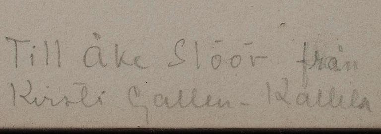 AKSELI GALLEN-KALLELA (FINLAND), etsning, sign.