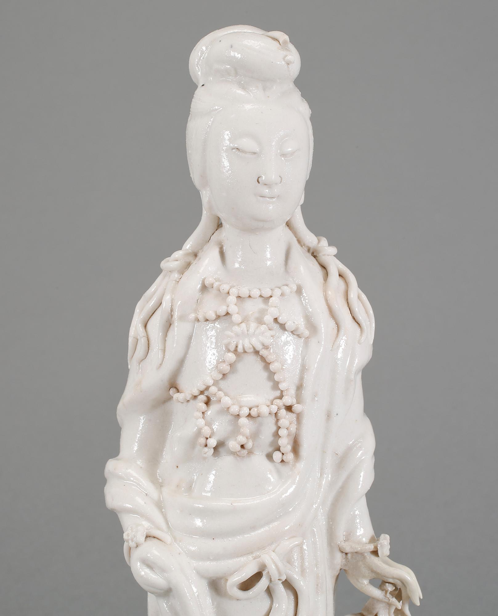 FIGURIN, porslin, blanc de chine, Kina, 1700-/1800-tal.