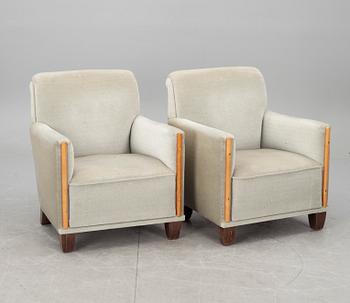 FÅTÖLJER, art deco, 1900-talets mitt.