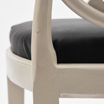 A set of eight late Gustavian chairs by J. E. Höglander (master in Stockholm 1777-1813).