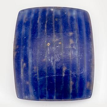 Paula Barton fat gjutet signed och daterad 99sandblästrat glas.