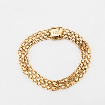 Bracelet X-link 18K gold, Braconi Gustavo Arezzo Italy.