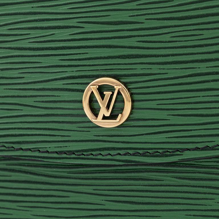 Louis Vuitton, a Borneo Green epi clutch, 1988.