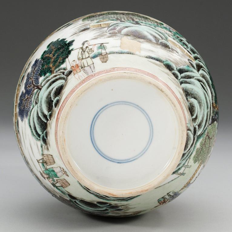 VAS, porslin. Sen Qing dynasti (1644-1912).