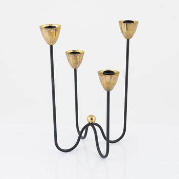 Gunnar Ander, candelabra, Ystad Metall, Sweden, mid-20th century.
