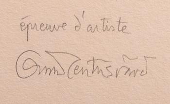 Oscar Reutersvärd, 2 color lithographes, signed EA.