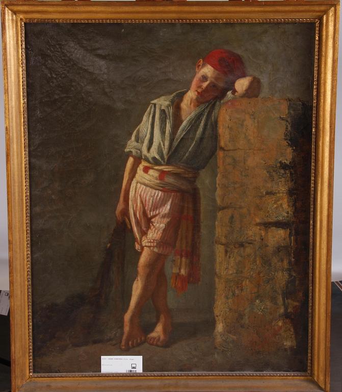 OKÄND KONSTNÄR. Olja på duk. Sign.