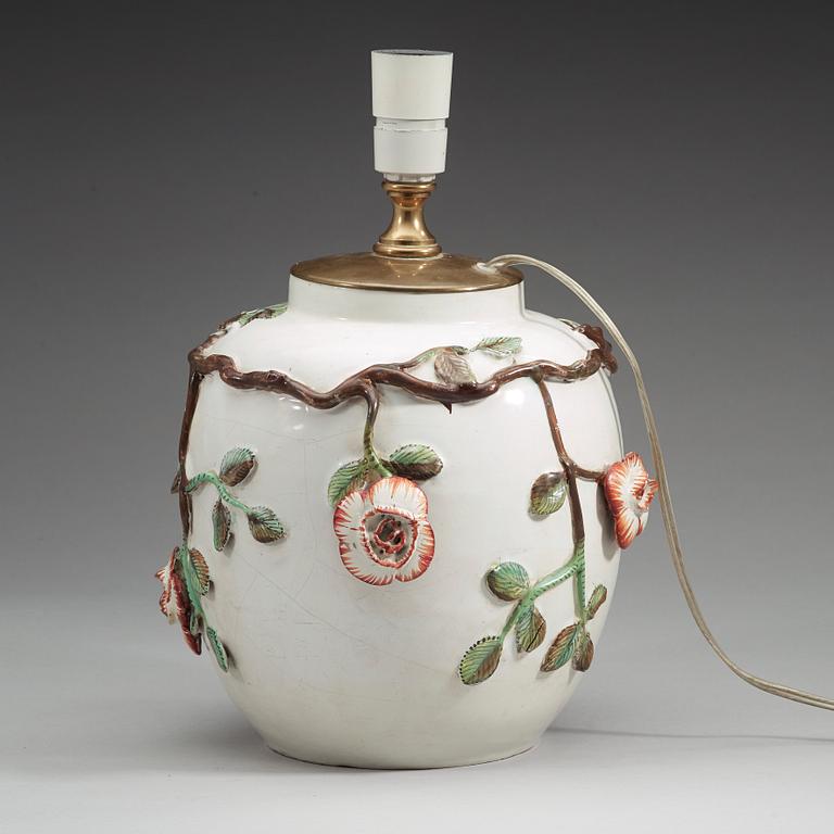 A Swedish faience jar, Marieberg, 18th Century.