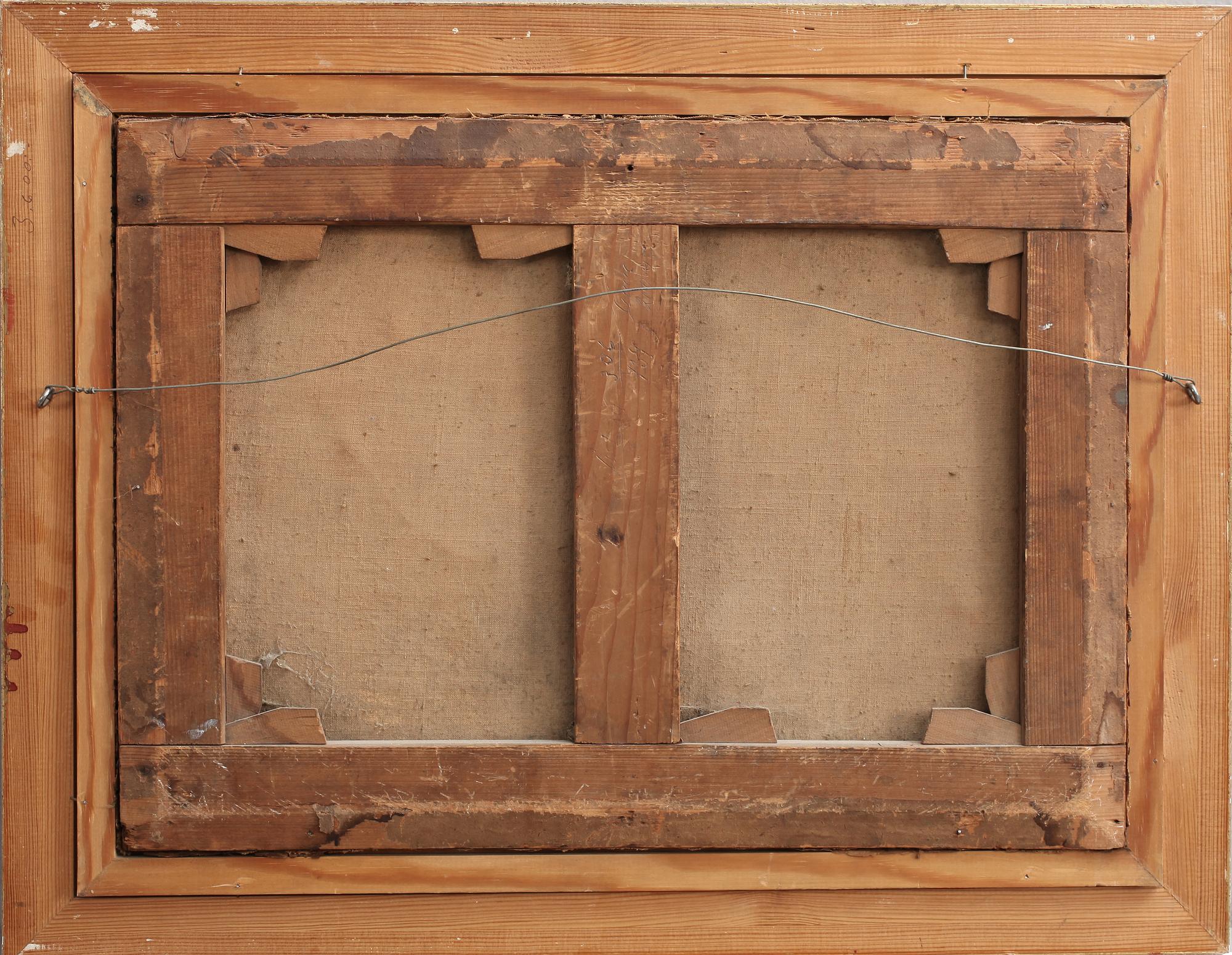 OKÄND KONSTNÄR, olja på duk, bär sign, 1900-tal.