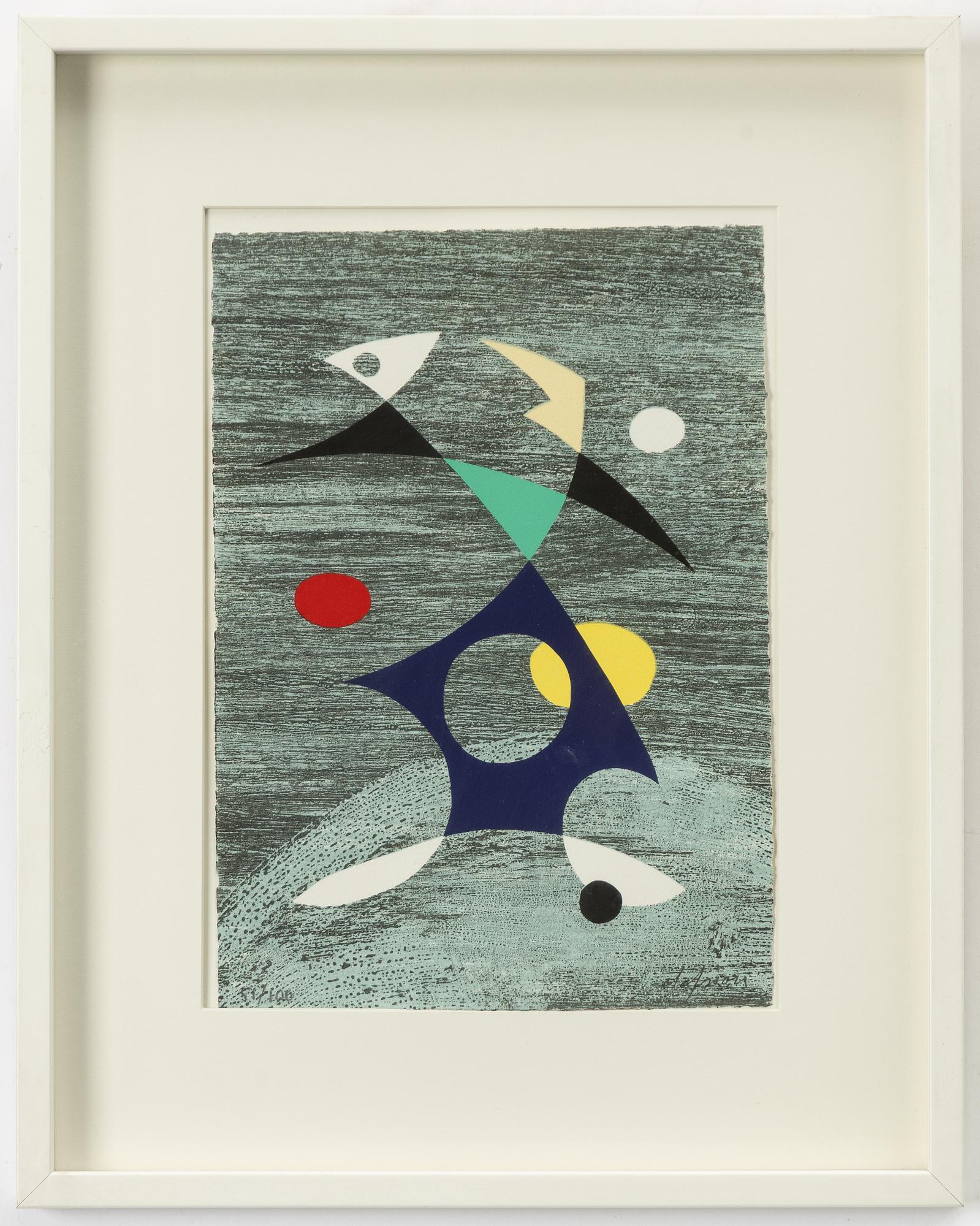 Pierre Olofsson, five colour lithographs.
