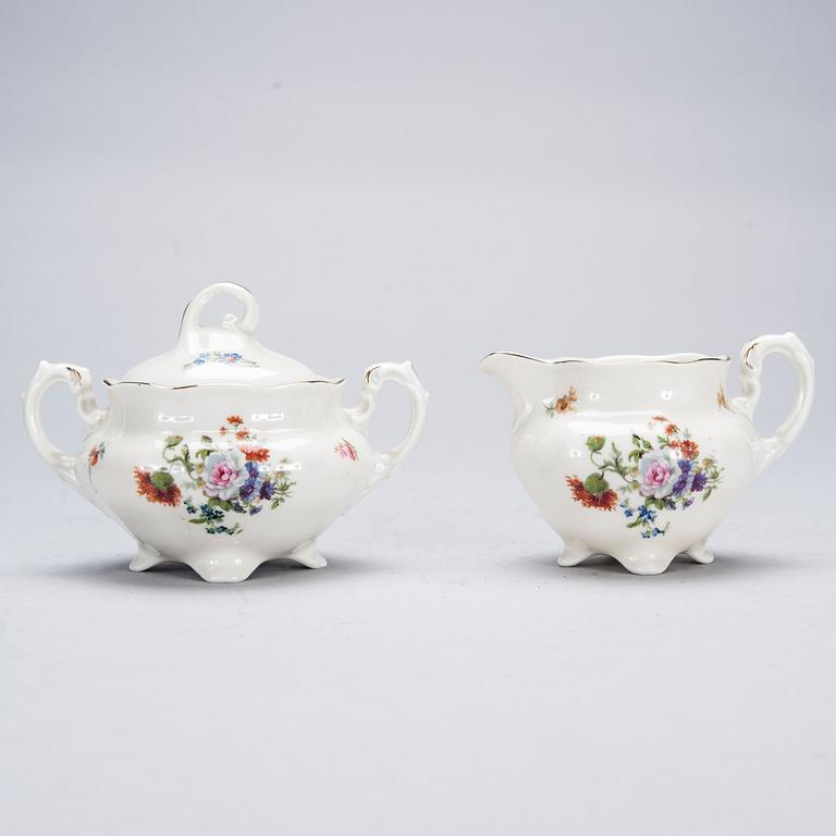 KAFFESERVIS, 37 delar, porslin, Königszelt, Tyskland. 1930/40-tal.