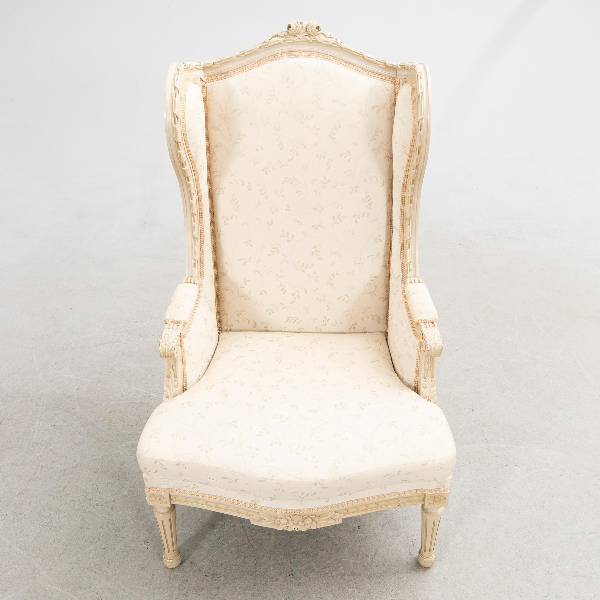 Fåtölj, Bergère, Louis XVI-stil, Frankrike.