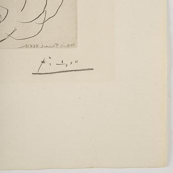 Pablo Picasso, "Femme songeuse et inquiète dans l'atelier de sculpture", ur: "La Suite Vollard".