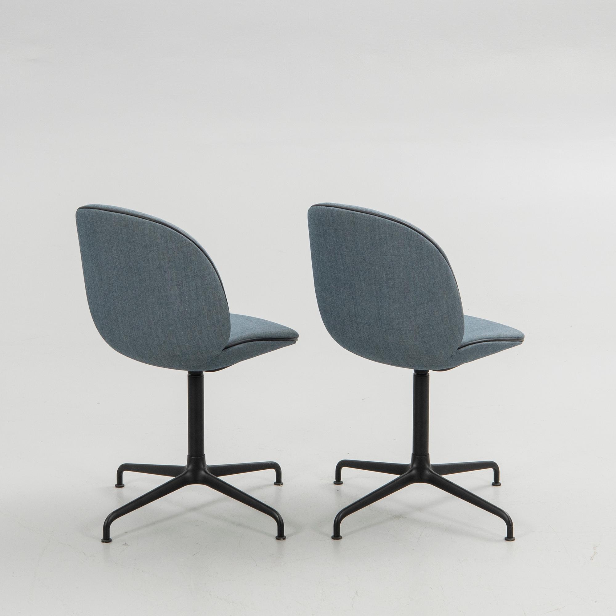 GamFratesi, chairs, a pair, "Beetle Meeting Chair", Gubi, Denmark.