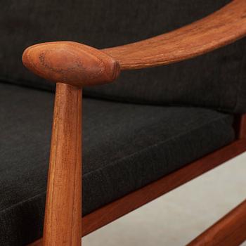 A pair of Finn Juhl teak easy chairs, France & Daverkosen, Denmark.