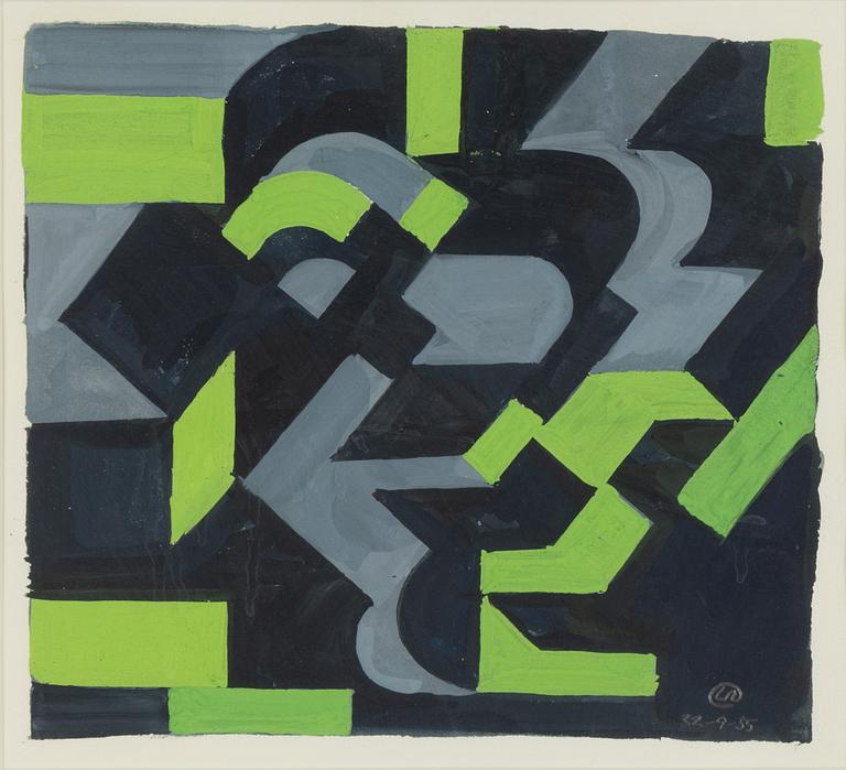 Lennart Rodhe, gouache, signed and dated 22-9-55.