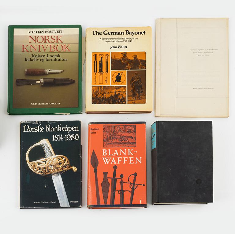 24 volumes, books and booklets on Arms & Armour.