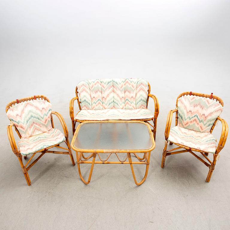 Möbelgrupp, 5 delar, rotting, 1900-talets senare del.