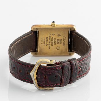 must de Cartier, Tank, wristwatch, 20,5 x 20 (28) mm.