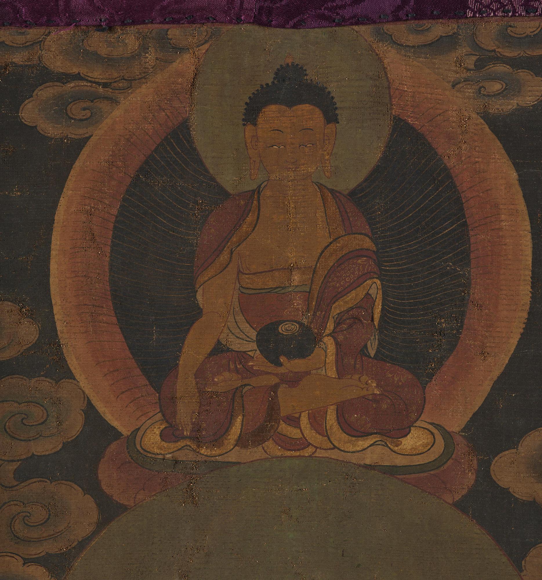 Thangka, Medicin Buddha, Tibet, sent 1900-tal.
