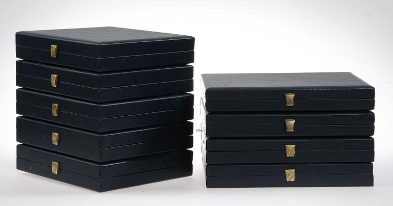 BESTICK, 107 st, silver, "Rosenholm", Jacob Ängman, GAB, 1950-tal.