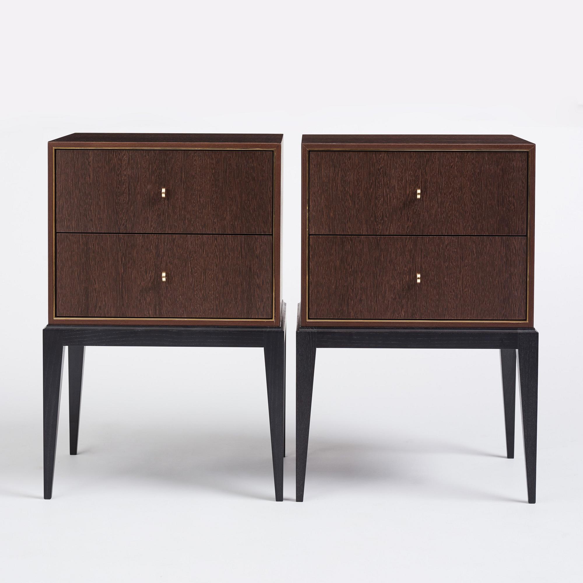 Attila Suta, a pair of bedside tables, executed in his own workshop, Stockholm, 2022.