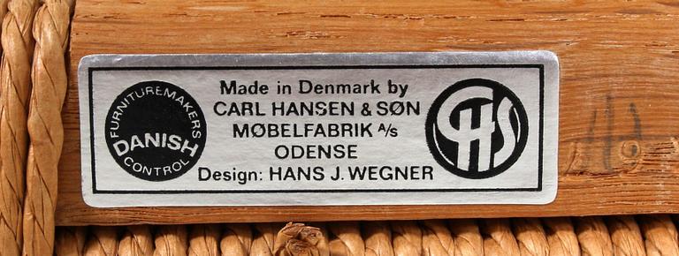 STOLAR, 6 st, "Y-stolen", Hans J. Wegner, Carl Hansen & Son.