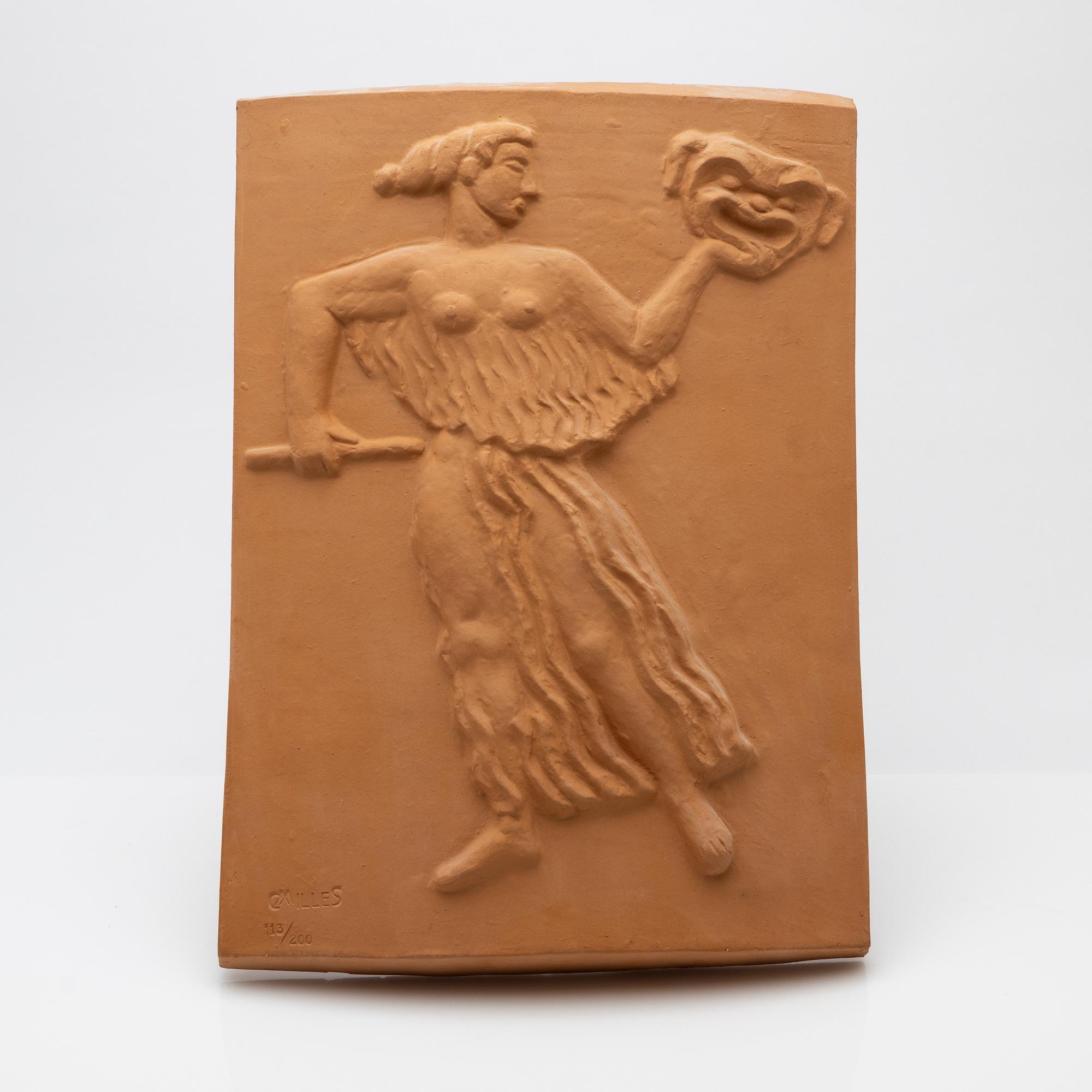 Carl Milles, after, wall relief, signed and numbered 113/200.