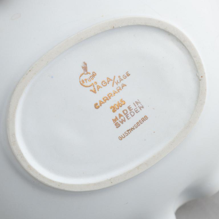 Wilhelm Kåge, skålar, 3 st samt vas, "Våga", Gustavsberg.