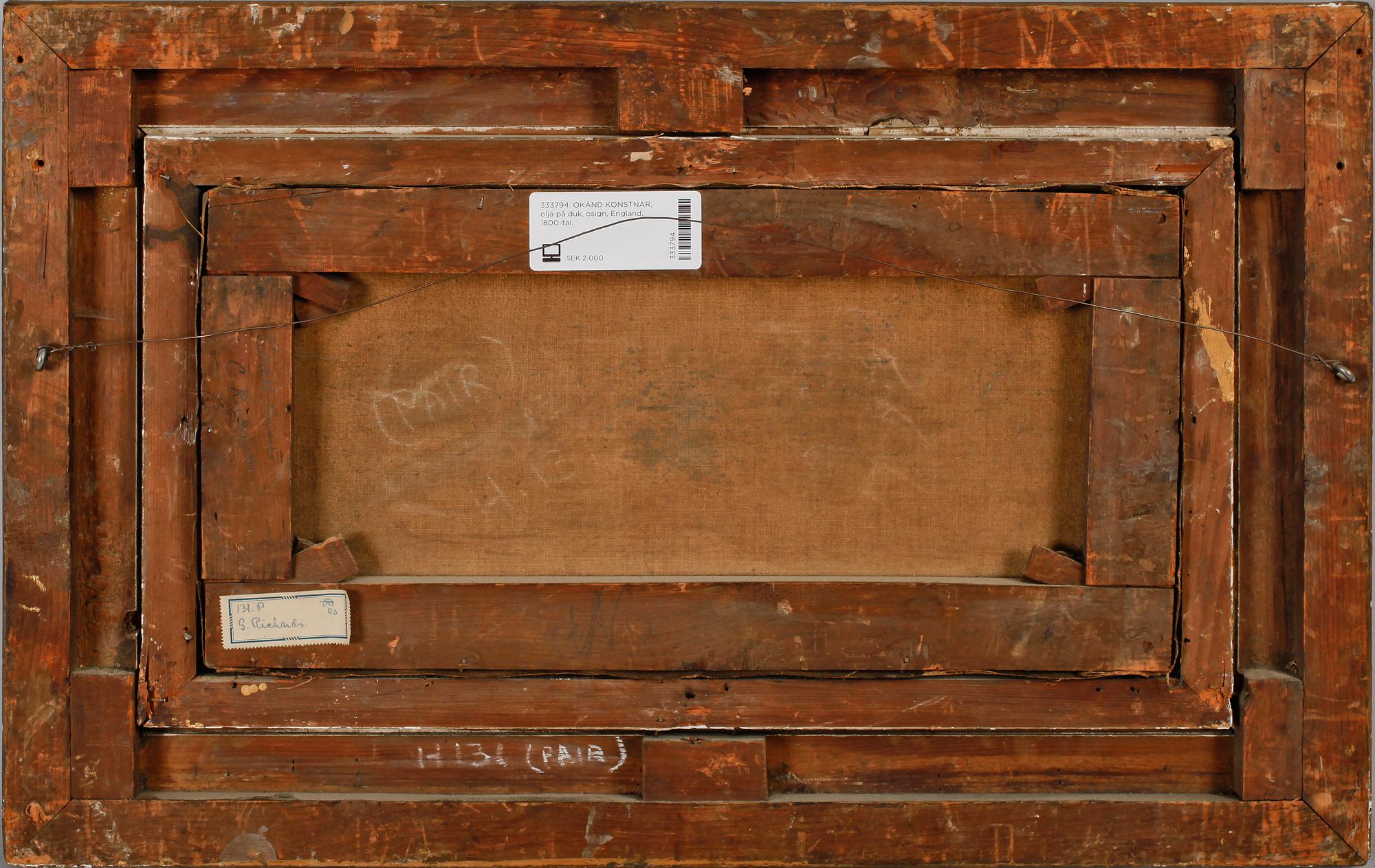 OKÄND KONSTNÄR, olja på duk, osign, England, 1800-tal.