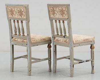 STOLAR, ett par, sengustaviansk stil, 1800-talets första hälft.