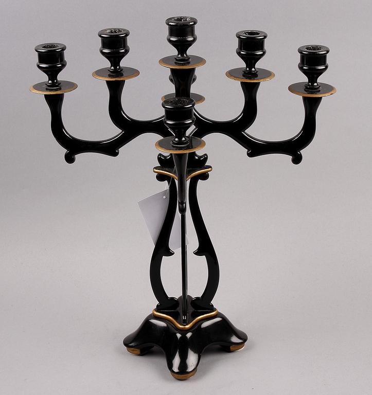 KANDELABER, trä, tidigt 1900-tal.