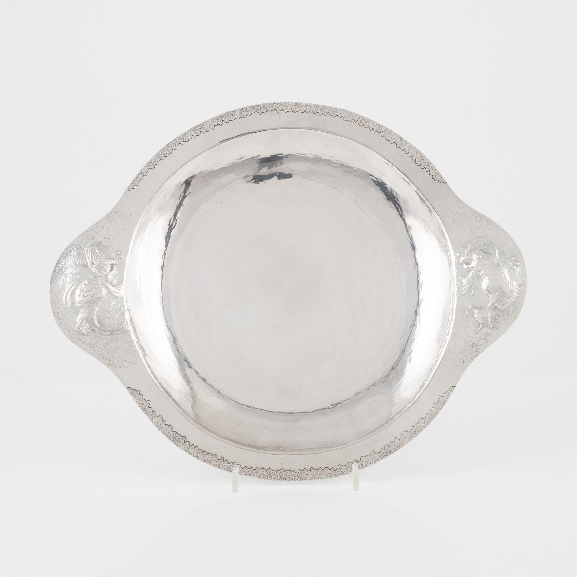 A Swedish Silver Dish, mark of Atle Sylvén, Stockholm 1938.